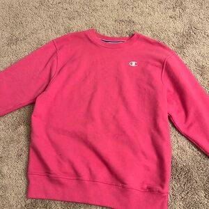 champion pink crewneck